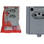 Tomada Barra Interneed 2 Polos +Terra Cinza 20A. Tripla