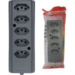 Tomada Barra Interneed 2 Polos +Terra Cinza 20A. Quintupla