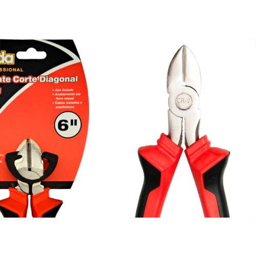Alicate Corte Diagonal Eda 6'' Profissional Cromo Vanadio - 9Ju