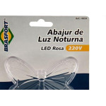 Luz Noturna Brasfort Borboleta Led Rosa 127V. - 8855