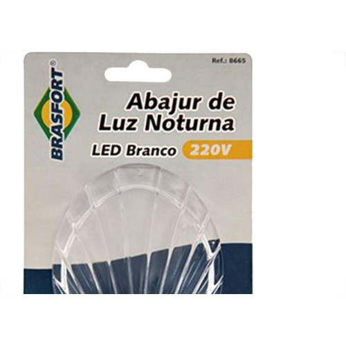 Luz Noturna Brasfort Concha Led Branco 127V. - 8656