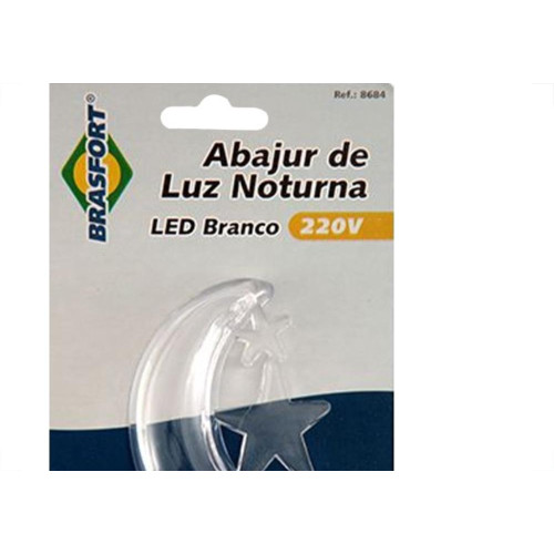Luz Noturna Brasfort Lua Led Branco 127V. - 8675