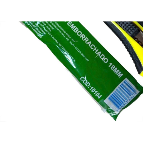 Estilete Largo Melfi Cabo Emborrachado 18Mm - 10104 - Kit C/6 Pecas