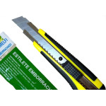 Estilete Largo Melfi Cabo Emborrachado 18Mm - 10104 - Kit C/6 Pecas