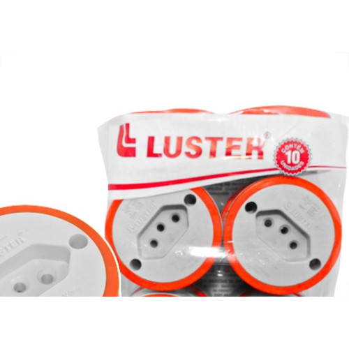 Tomada Externa Luster 2P+T. 10A Grande Cinza 2080 - Kit C/10 Pecas