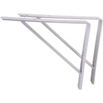 Suporte Prateleira Mao Francesa Overtime Leve 20Cm Branco - Kit C/12 Pecas