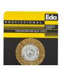 Escova De Aco Circular Eda Jogo Com 2 Pecas Com Haste - 7Gk