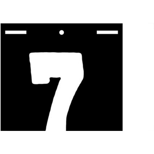 Numero Residencial Retangular Pvc No.7 Caiado - Kit C/25 Pecas