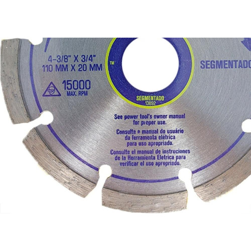 Disco Diamantado Irwin Segmentado 110Mm X 20Mm - 13892 - Kit C/5 Pecas