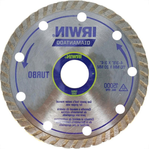 Disco Diamantado Irwin Turbo 110Mm X 20Mm - 13893 - Kit C/5 Pecas