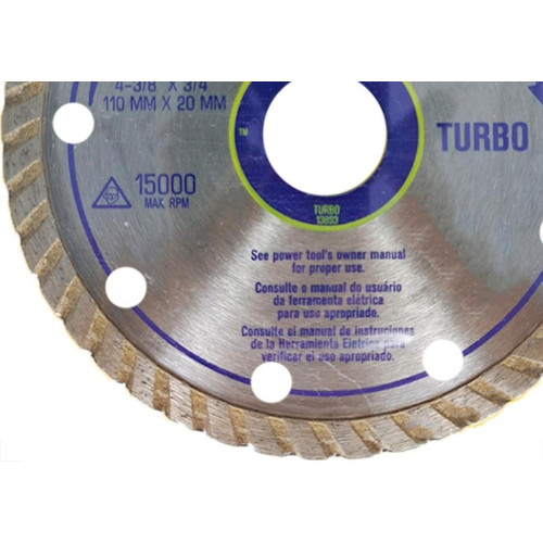 Disco Diamantado Irwin Turbo 110Mm X 20Mm - 13893 - Kit C/5 Pecas