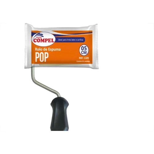 Rolo De Espuma Compel 5Cm - Kit C/12 Pecas