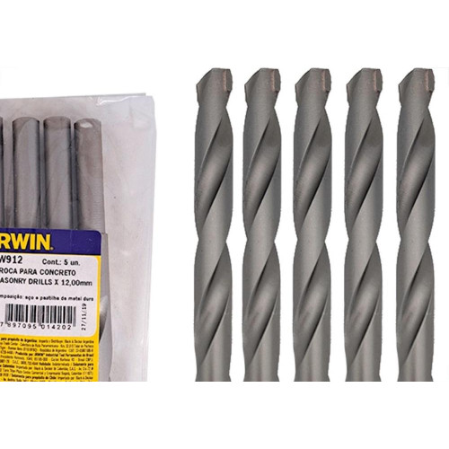 Broca Widea Irwin 12 Mm - Kit C/5 Pecas