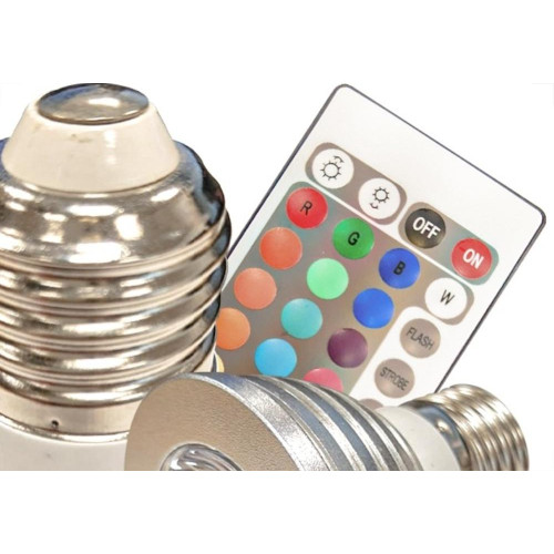 Lampada Dicroica Led Aiha Color E-27 Com Controle Soquete E-27