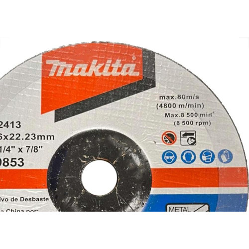Disco Desbaste Makita - 7''X1/4''X7/8'' - D-19853