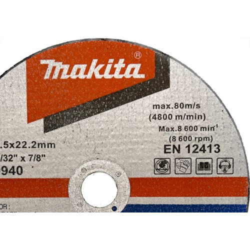 Disco Corte Ferro Makita 7''X3/32''X7/8''- D-19940