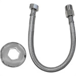 Engate Flexivel Malha Inox Alta Pressao Censi 40Cm - 7545