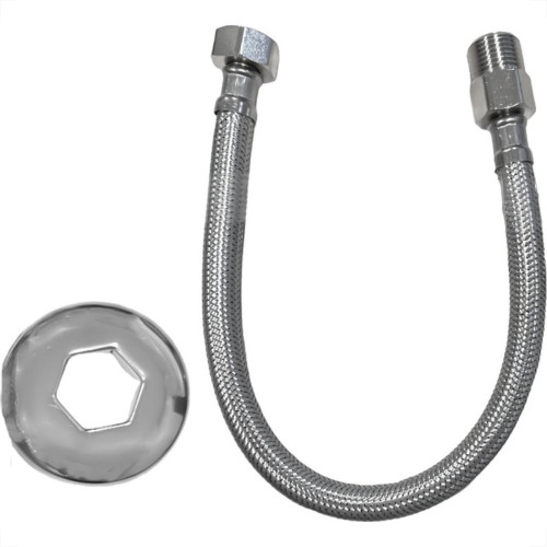 Engate Flexivel Malha Inox Alta Pressao Censi 40Cm - 7545