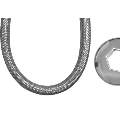 Engate Flexivel Malha Inox Alta Pressao Censi 40Cm - 7545