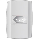 Conjunto Ilumi Slim Branco Com Placa 1 Tomada 2P+T. 10A. - 80150
