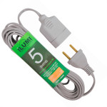 Extensao Ilumi Cordao Prolongador Paralelo 2 Polos 0,75Mm Cinza - 5M - 16813