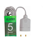 Extensao Ilumi Cordao Prolongador Paralelo 2 Polos 0,75Mm Cinza - 5M - 16813