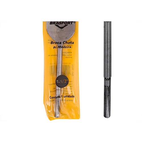 Broca Chata Madeira Brasfort Tam.M 1,1/2'' - 7025