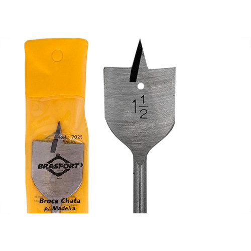 Broca Chata Madeira Brasfort Tam.M 1,1/2'' - 7025