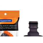 Adaptador Femea Para Mangueira Engate Rapido Tramontina 3/4'' X 1/2'' - 78502/000 - Kit C/12 Pecas