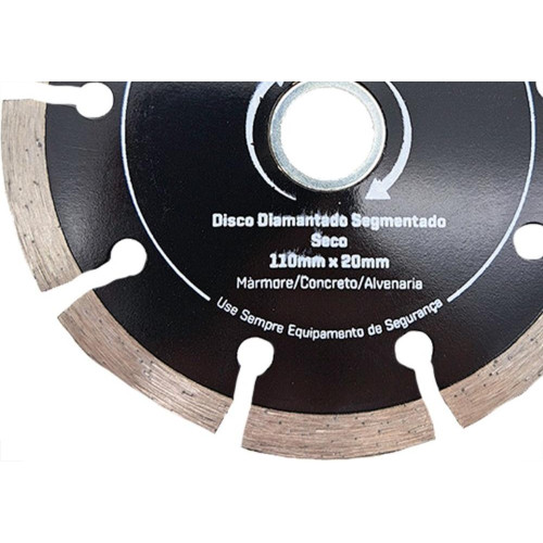 Disco Diamantado Thompson Segmentado Seco 110Mm X 20Mm - 691