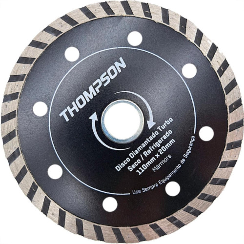 Disco Diamantado Thompson Turbo Seco / Refrigerado 110Mm X 20Mm - 693