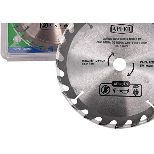 Serra Circular Widea Apfer 7.1/4''X 24 Dentes X 16Mm