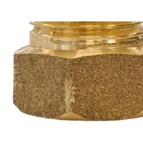 Aumento De Latao Amarelo 1/2'' Curto Metais Rei - Kit C/6 Pecas
