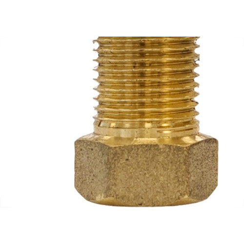 Aumento De Latao Amarelo 1/2'' Longo Metais Rei - Kit C/6 Pecas