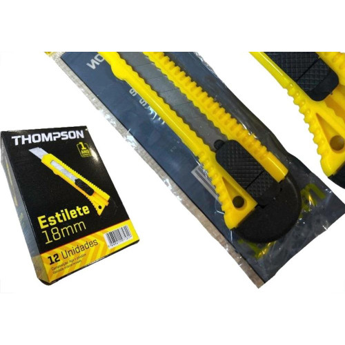 Estilete Largo Thompson 18Mm - Kit C/12 Pecas