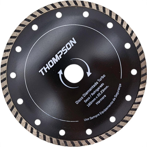 Disco Diamantado Thompson Turbo Seco / Refrigerado 180Mm X 22,23Mm - 7'' - 867