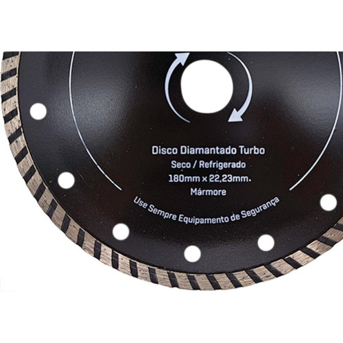 Disco Diamantado Thompson Turbo Seco / Refrigerado 180Mm X 22,23Mm - 7'' - 867