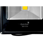 Refletor De Led Golden Fit Preto 30W. 2700K Amarelo