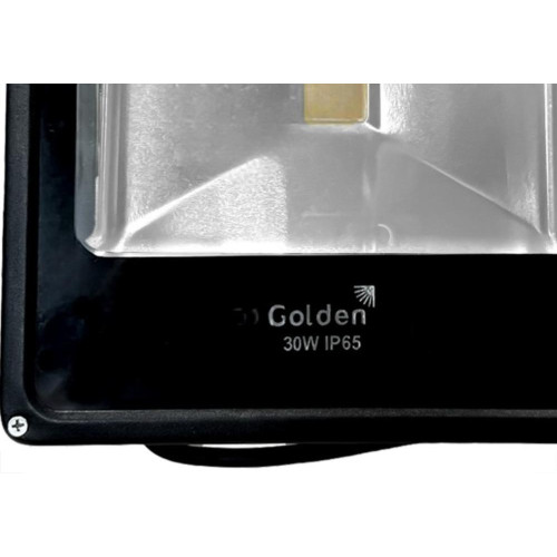 Refletor De Led Golden Fit Preto 30W. 2700K Verde