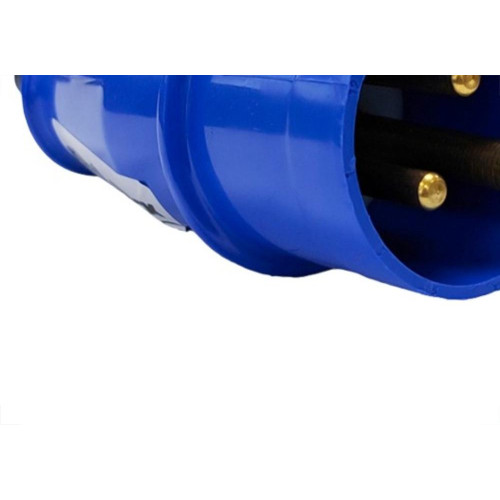 Acoplamento Industrial Macho Steck Newkon 2 Polos+Terra 200V. A 250V. 16A. Azul N3076