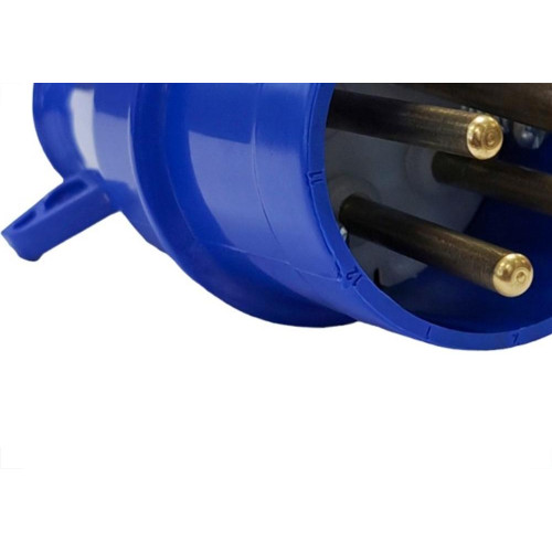 Acoplamento Industrial Macho Steck Newkon 3 Polos+Terra 200V. A 250V. 16A. Azul N4079