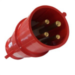 Acoplamento Industrial Macho Steck Newkon 3 Polos+Terra 380V. A 440V. 16A. Vermelho N4076