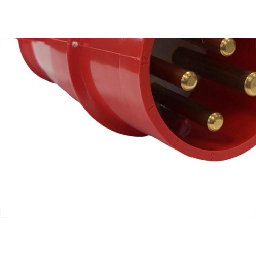 Acoplamento Industrial Macho Steck Newkon 3 Polos+Terra 380V. A 440V. 16A. Vermelho N4076