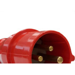Acoplamento Industrial Macho Steck Newkon 3 Polos+Terra 380V. A 440V. 32A. Vermelho N4276