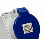 Tomada Industrial Sobrepor Steck Newkon 2 Polos+Terra 200V. A 250V. 32A. Azul - N3206