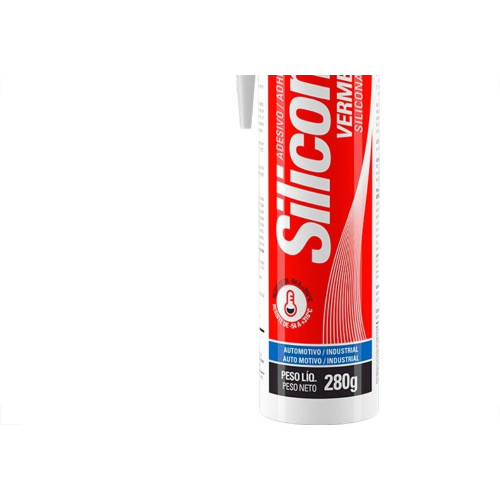 Silicone Tekbond Alta Temperatura 280G. Vermelho