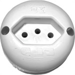 Tomada Externa Flp 2P+T. 10A Branca - Kit C/10 Pecas