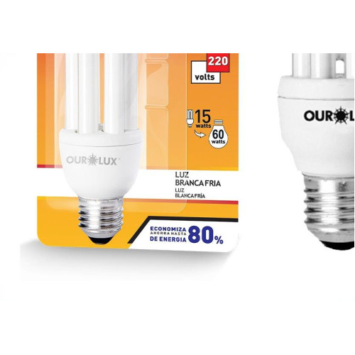 Lampada Compacta Ourolux 3U 15X220V. 6400K.
