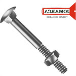 Parafuso Frances Zincado Com Porca Jomarca 1/2 X 8.1/2'' Caixa Com 25 Pecas