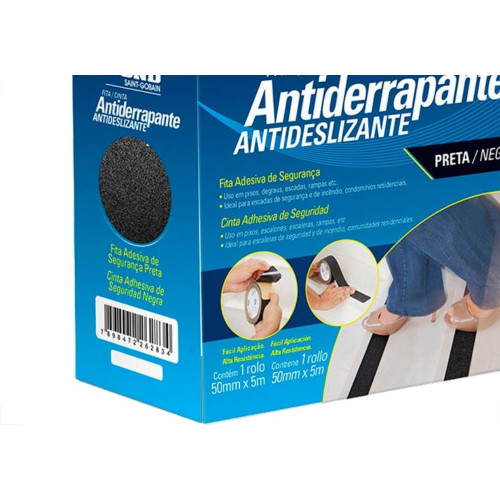Fita Antiderrapante Tekbond Preta 50Mm X 5M